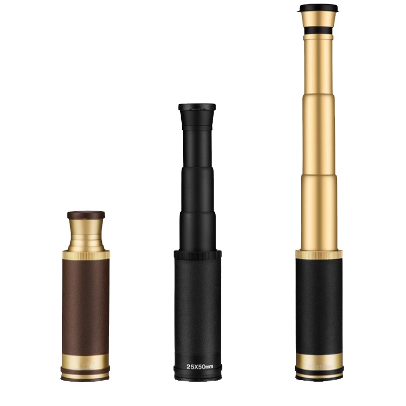 自由虎ZIYOUHU 复古海盗镜望远镜高倍高清25x50伸缩便携成人户外旅游观光镜