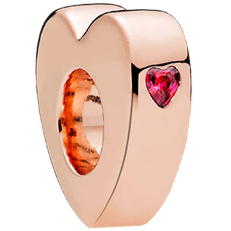 PANDORA 潘多拉 两心相依女士小串饰925银饰挂件 786559CZR