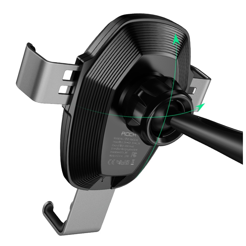 洛克无线充电重力车载支架(中控台款) 深灰色