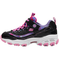 Skechers斯凯奇女童鞋休闲鞋时尚拼接熊猫鞋80528L. 80528L/BKMT黑+多彩 27.5码/165mm