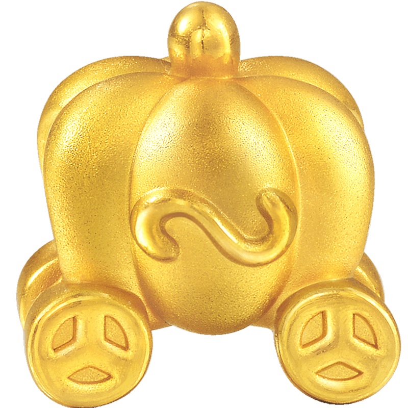 周生生(CHOW SANG SANG)足金charme黄金手链串珠南瓜车串珠83632C定价