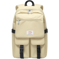第九城（V.NINE） 双肩包男女翻盖多功能14英寸电脑包大中学生书包女