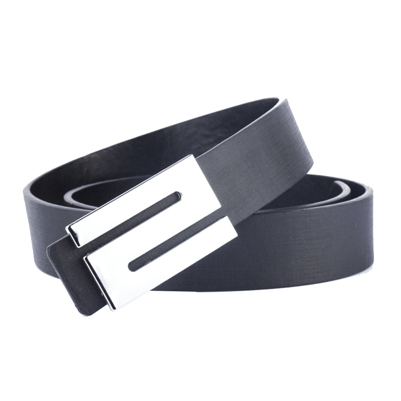 新款男士皮带 百搭学生平滑扣腰带S扣