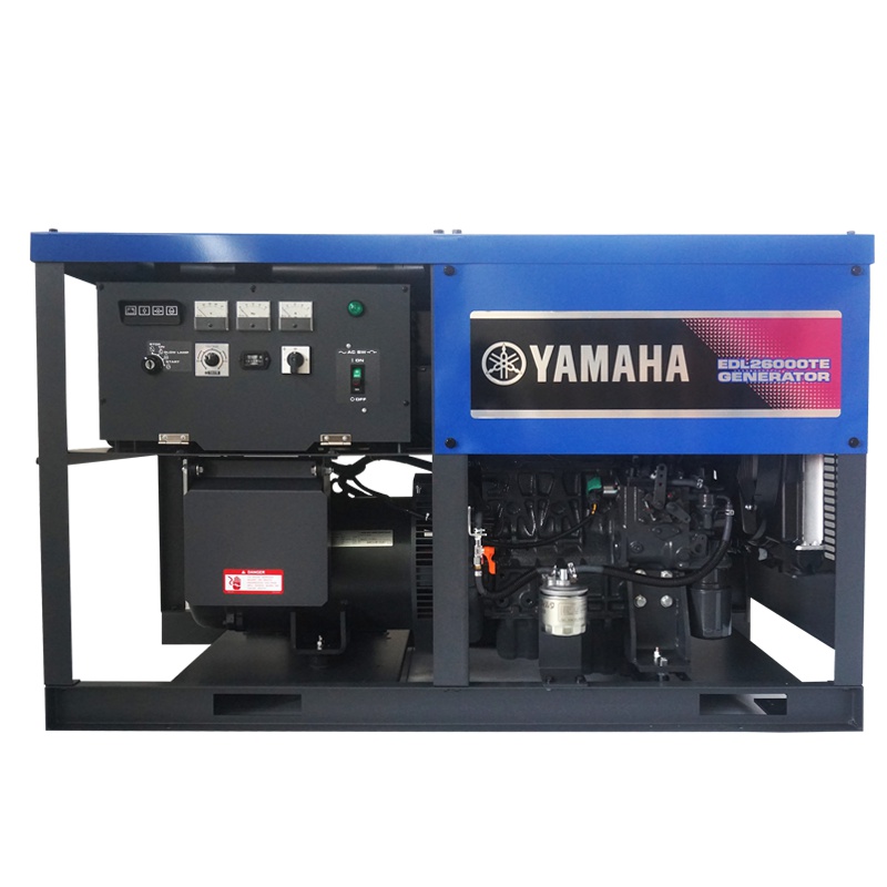 正品YAMAHA日本原装进口额定21KW雅马哈三相柴油发电机组EDL2600TE静音380v 四冲程四缸大型商用铁路工程
