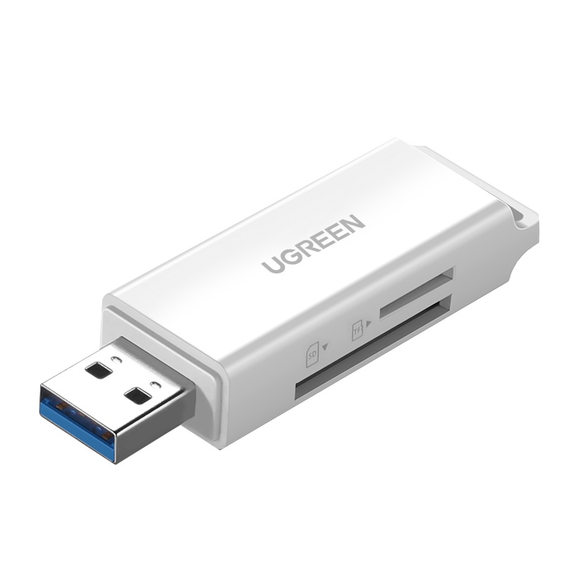 绿联(UGREEN)USB3.0高速读卡器 多功能SD/TF二合一读卡器 支持手机单反相机行车记录仪监控存储内存卡