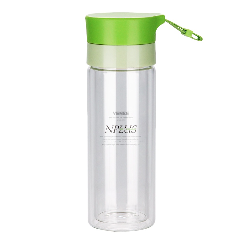 菲驰 高硼硅双层莉亚玻璃杯300ML 草绿 VB092-300(单位:件)