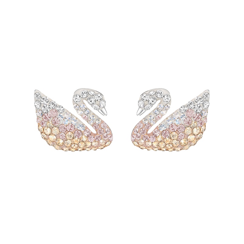 SWAROVSKI 施华洛世奇 人造水晶魅力渐变色天鹅珍珠女士耳钉轻奢饰品 5215037