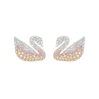 SWAROVSKI 施华洛世奇 人造水晶魅力渐变色天鹅珍珠女士耳钉轻奢饰品 5215037