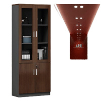 顶鸿DH-HY0467文件柜资料柜木质老板书柜板式档案储物收纳柜办公室背景文件柜 800*400*2000