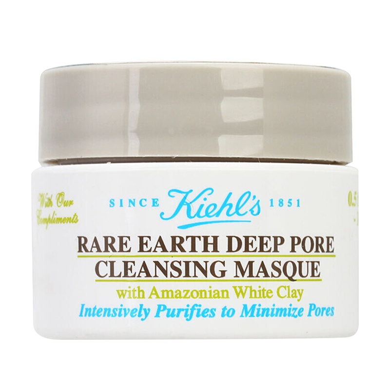 科颜氏(Kiehl’s) 亚马逊白泥净致面膜14ml小样 白泥面膜中样白泥试用装旅行小样 面部护肤套装礼盒