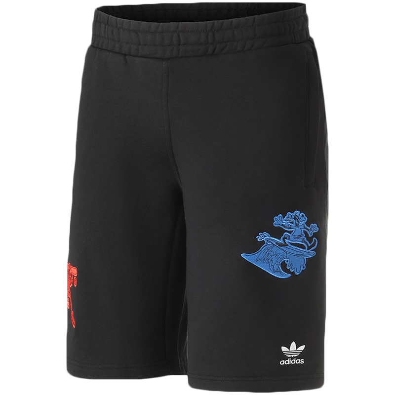 阿迪达斯三叶草男服运动短裤Disney高飞联名运动服GP6479