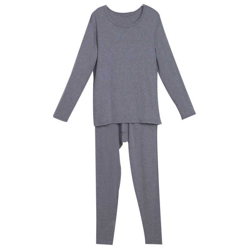 都市丽人圆领棉质秋衣秋裤男士保暖内衣套装4W6101