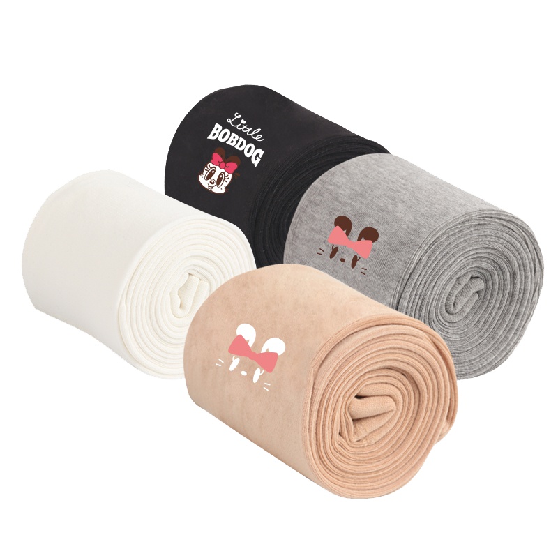 巴布豆配饰女童连裤袜春秋季儿童打底裤中厚宝宝白色丝袜跳舞袜专用舞蹈袜子SML3-11岁