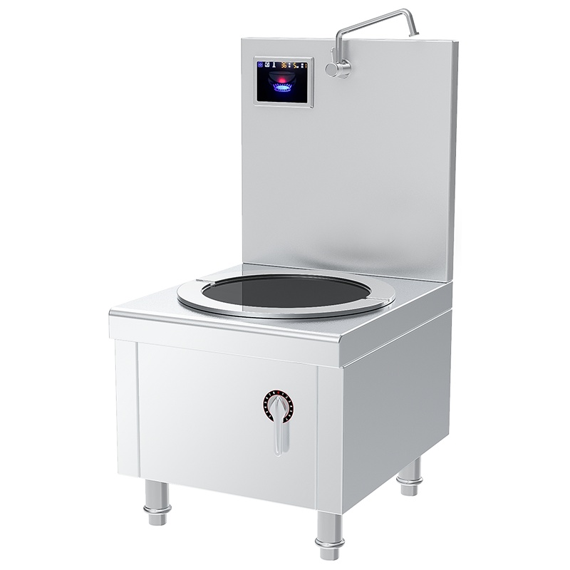 乐创( lecon) 商用单头矮汤炉 15KW大功率学校食堂熬汤高背汤灶 201不锈钢工程款 LC-J-DTL15P