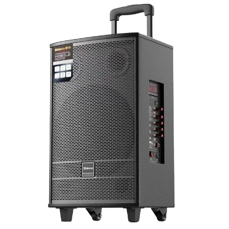 蓝牙音响8寸三分频专业演出音箱+无线话筒+16G优盘