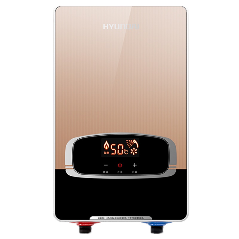 韩国现代(HYUNDAI) XD-60A 智能恒温即热式电热水器6050W 玫瑰金(配空气开关)