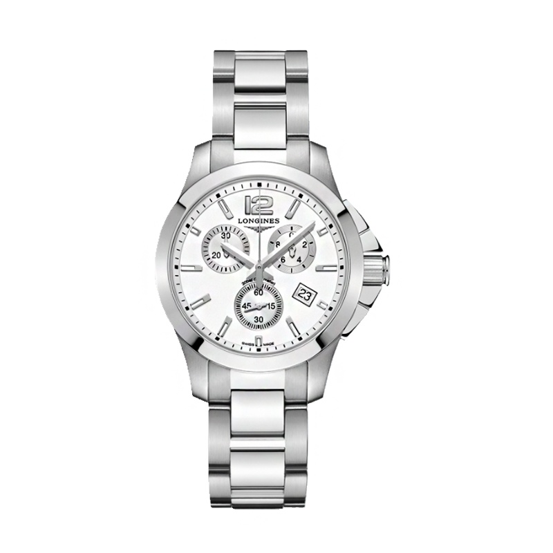 浪琴(Longines)瑞士手表 石英表女L3.379.4.16.6 大表盘腕表