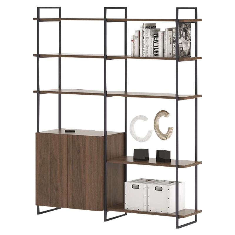 质凡办公室置物架落地多层装饰 客厅书架