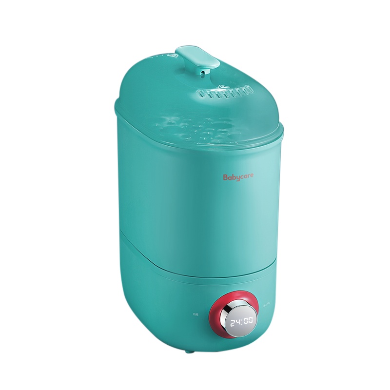 babycare 奶瓶消毒器带烘干 宝宝专用蒸汽消毒锅二合一婴儿消毒柜 升级旋纽液晶款[海雾蓝]