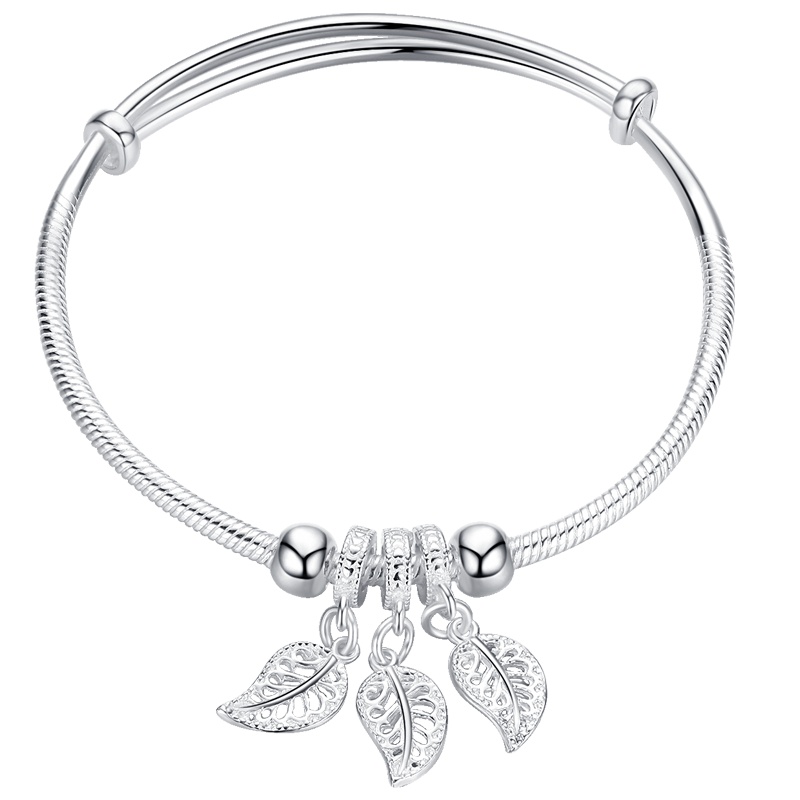 佰色传情(BRIR)S999足银手镯女纯银手链镯子手饰实心年轻款网红银饰首饰