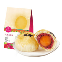 嘉华鲜花饼玫瑰蛋黄酥6枚礼袋 360g袋装休闲零食糕点