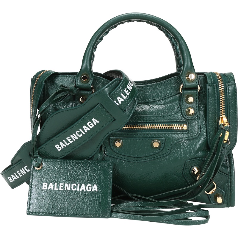 BALENCIAGA 巴黎世家 女士Classic City系列羊皮手提单肩斜挎包 300295 DB5XG