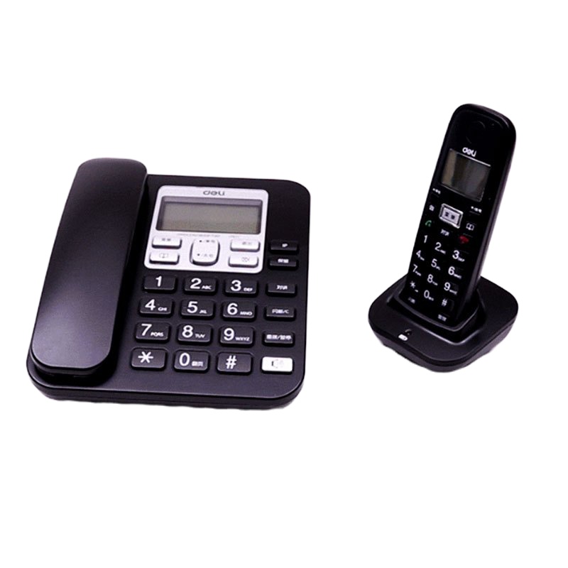 得力(deli) 791电话机座机 固定电话 子母机 办公家用 黑