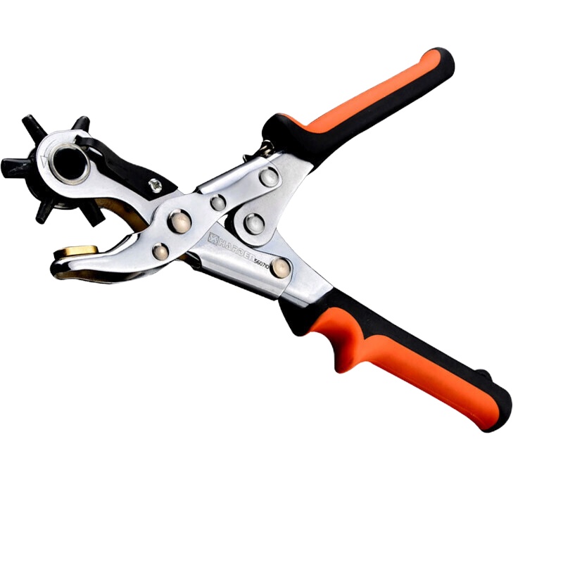 BONJEAN家用打孔钳子多功能省力腰带皮带打孔器手工开洞机冲眼器圆孔 560712省力型圆孔扁孔打孔钳6孔3圆2扁1椭