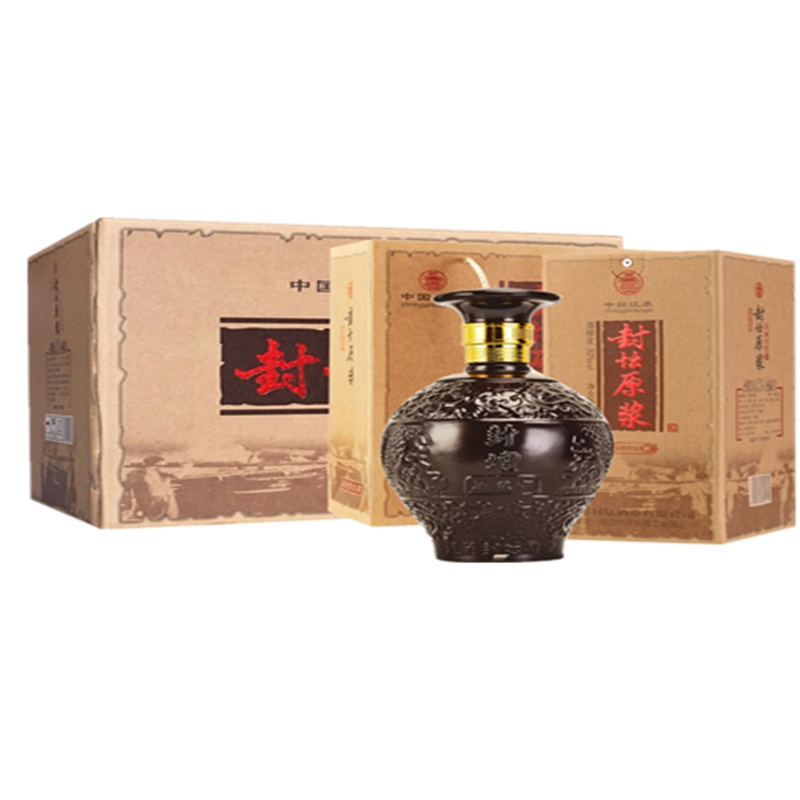 [酒厂自营]江苏洋河镇白酒 精致礼盒装 封坛原浆 汉坛 粮食酒 52度500ml 原浆酒 婚庆喜宴酒水 整箱6瓶 特价