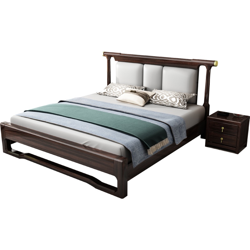 一米色彩 床 新中式实木床1.8米卧室婚床现代简约主卧双人床