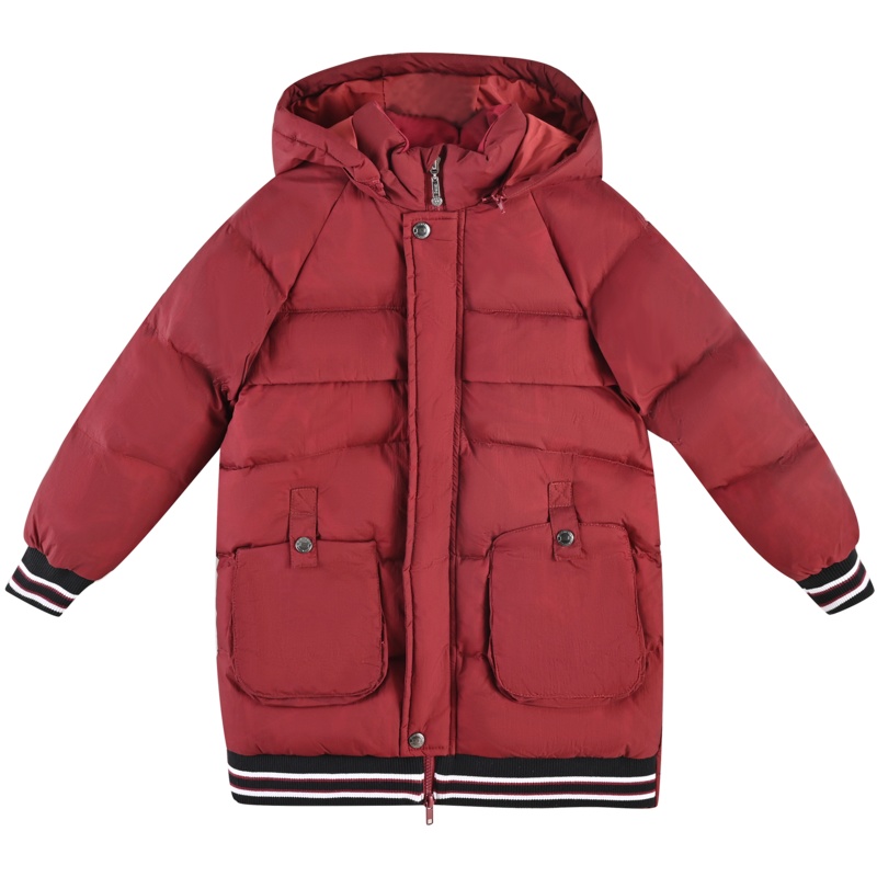 [2折价:219元]铅笔俱乐部童装男童中长款加厚羽绒服中大童保暖外套冬季新款