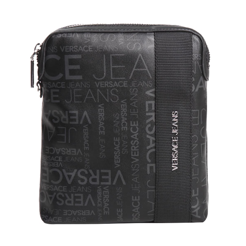 VERSACE JEANS范思哲 春夏款 男士黑色聚酯纤维斜挎包E1YTBB24 71116 899 特价