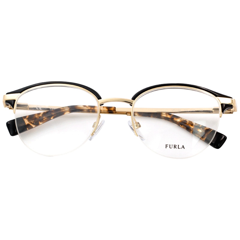 FURLA芙拉金属眼镜框女士时尚潮个性显瘦光学架板材半框架_1