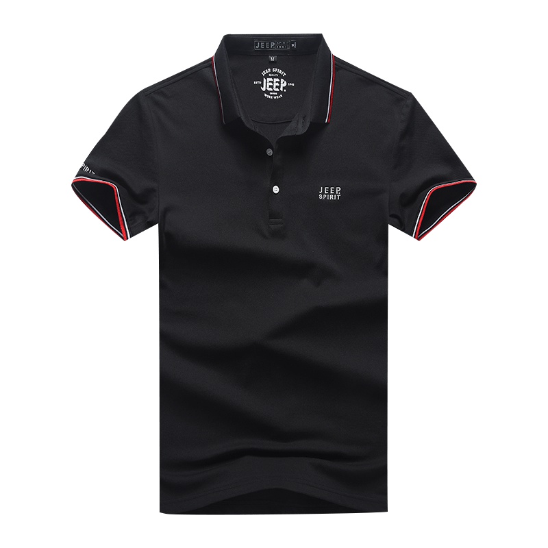 JEEP吉普正品男士短袖polo衫男翻领t恤韩版潮流夏季半袖上衣服男装青年夏天运动百搭休闲运动纯色刺绣打底衫