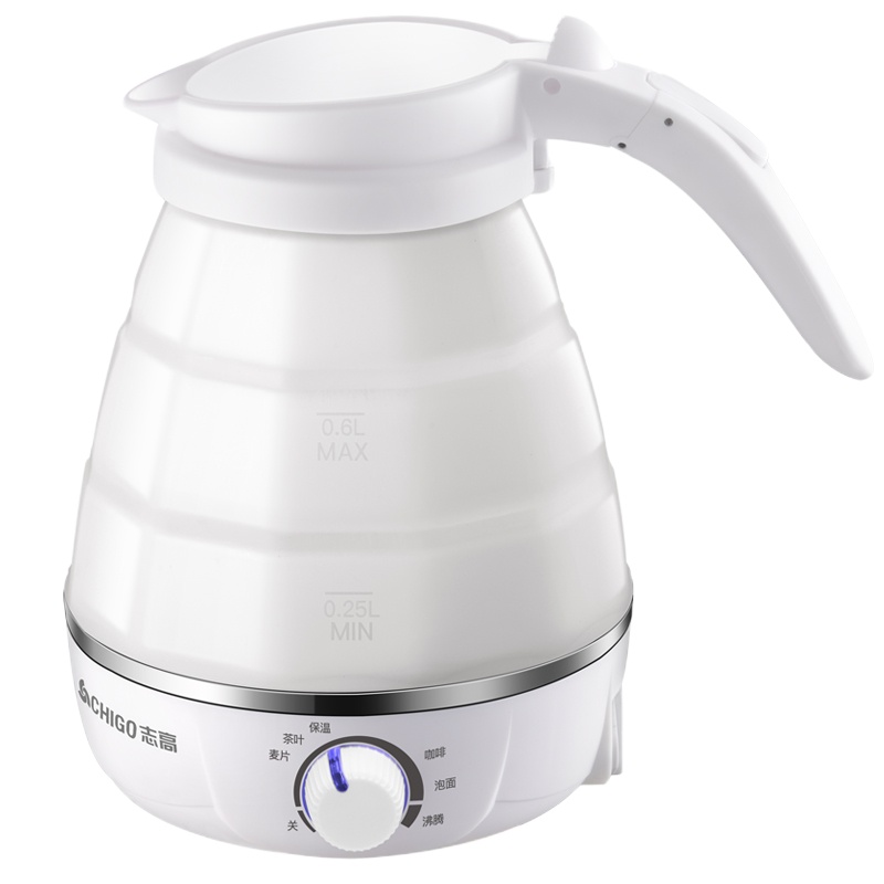 文苏 志高ZD-D01旅行折叠电热水壶304不锈钢 白色 单个装