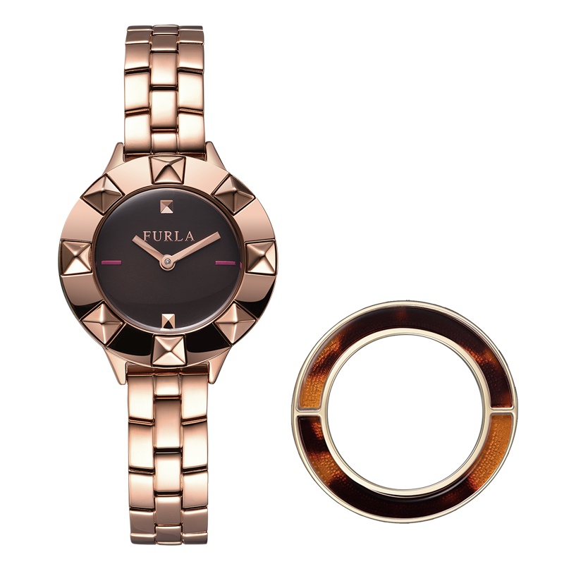 Club系列新品优雅小巧玫瑰金钢带石英女表套装