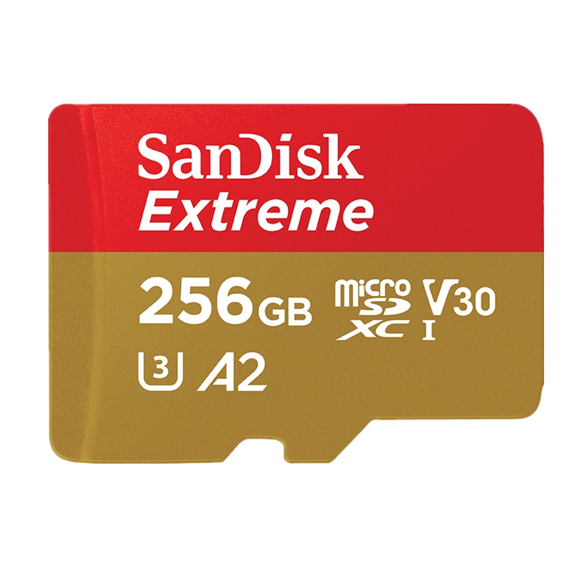 闪迪 读160MB/s写90MB/s V30CLASS10 U3运动相机无人机手机4K内存卡存储卡 高速TF卡 256G