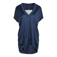 【福利款】拉夏贝尔夏季新款百搭宽松显瘦中长款纯色V领T恤短袖女10009998