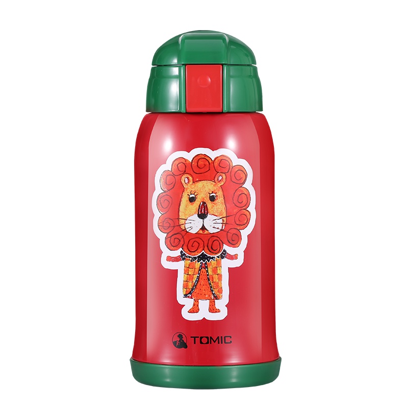 特美刻tomic儿童保温杯带吸管两用不锈钢防摔水壶学生幼儿园宝宝水杯子1BBS1278 狮子王 600ml