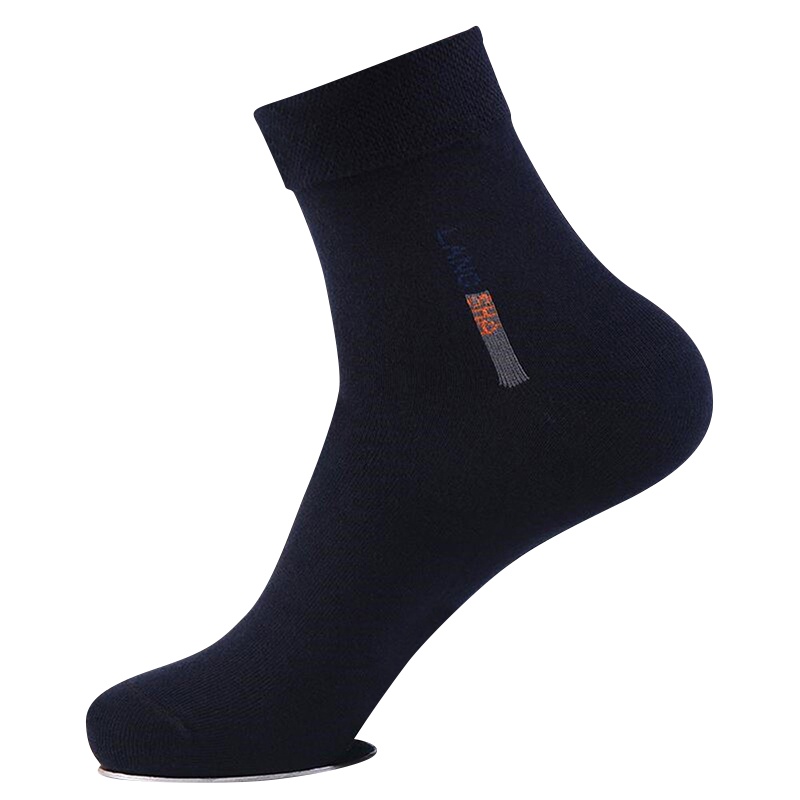 浪莎 纯棉 商务中筒袜 男袜6双