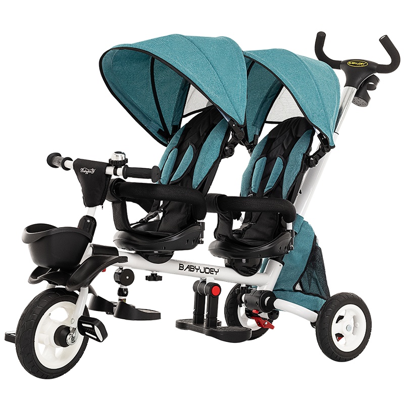 Babyjoey 英国儿童两人三轮车脚踏车婴儿手推车1-3-5岁宝宝双胞胎自行车