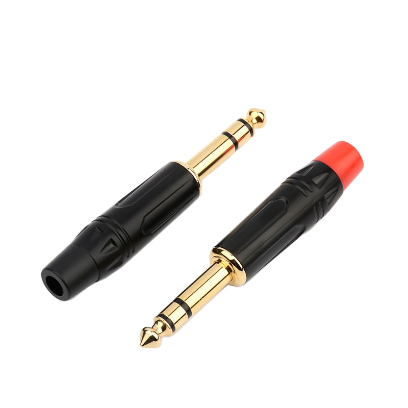 纯铜6.5插头6.35MM头双声道 话筒音频焊接头大三芯 20个装