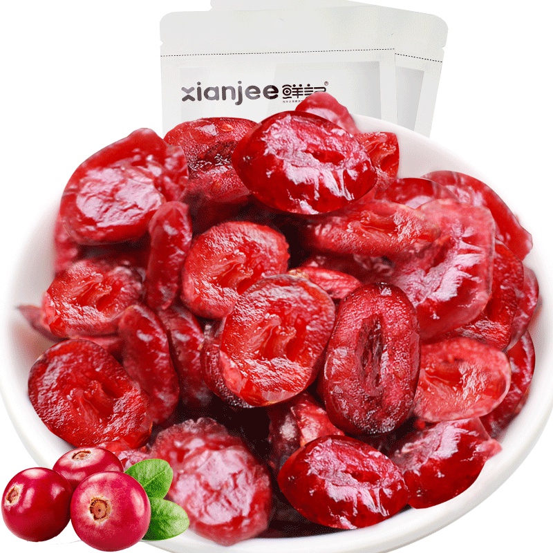 [鲜记-蔓越莓干108g*1袋]水果干蜜饯烘焙原料 曼越梅干零食
