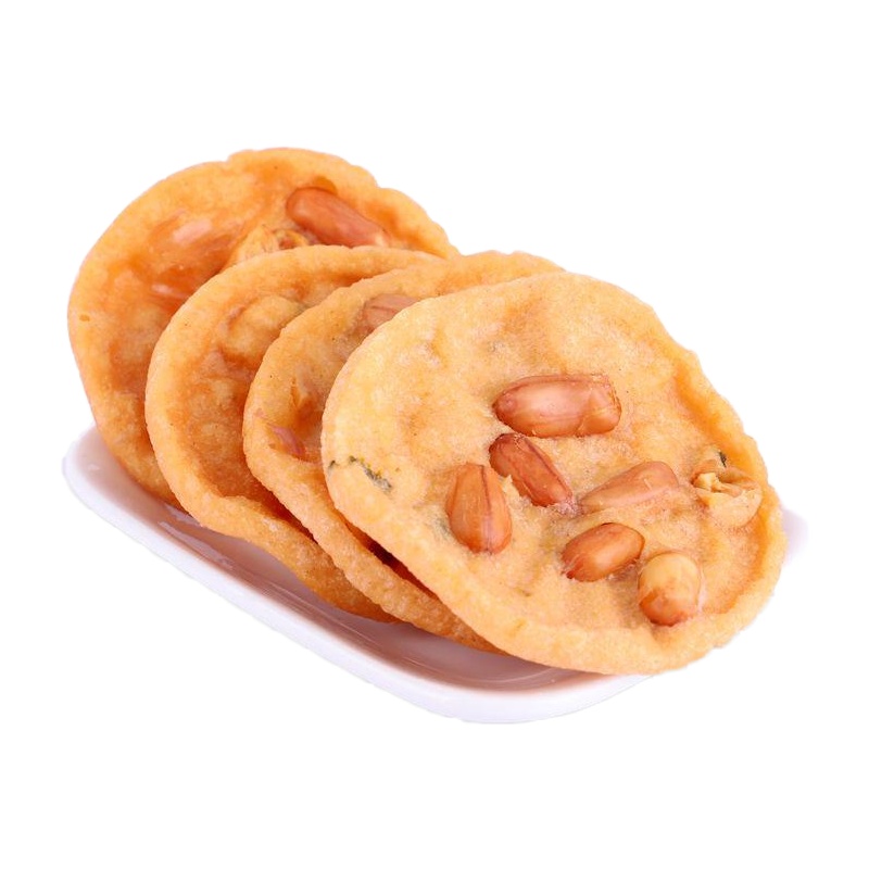 豆子 40包【80片约1000g】 江西特产零食小吃赣州月亮巴赣南花生巴锅巴豆巴饼干包装