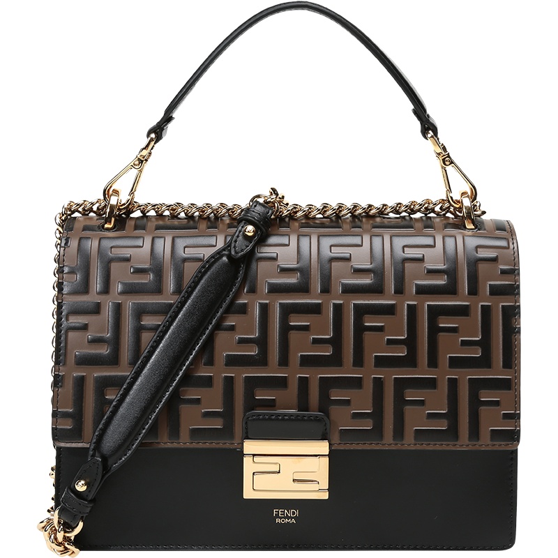 FENDI 女士 KAN U系列皮革手提单肩斜挎包 8BT315 A5TZ