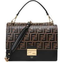 FENDI 女士 KAN U系列皮革手提单肩斜挎包 8BT315 A5TZ