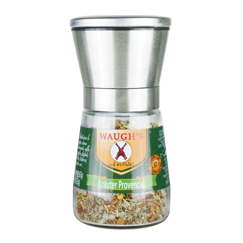 沃双枪普罗旺斯西餐调料63g自带研磨器迷迭香百里香罗勒欧芹