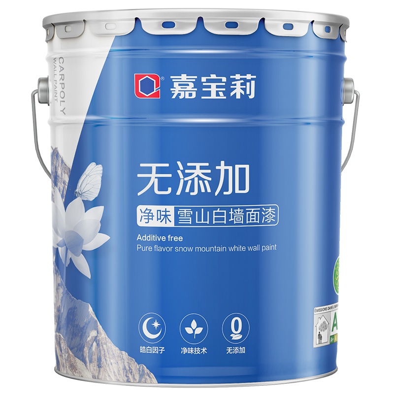 嘉宝莉乳胶漆室内涂料内墙漆白色家用自刷乳胶漆无添加净味雪山白