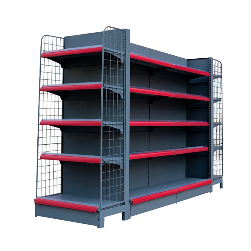 欧宝美市货架便利店商店仓储展示架单双面洞板多功能自由组合货架连体架加厚款