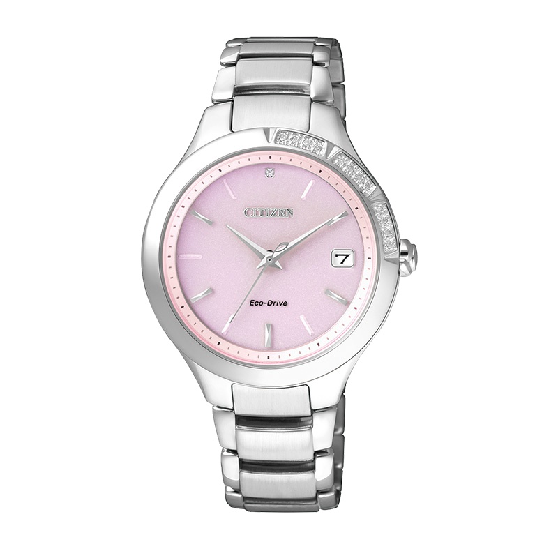 西铁城(CITIZEN)手表女日本 光动能时尚晶钻闪耀休闲女表EO1150-59W